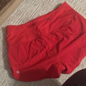 lululemon athletica Red Women's speed up high rise 2.5 inch short